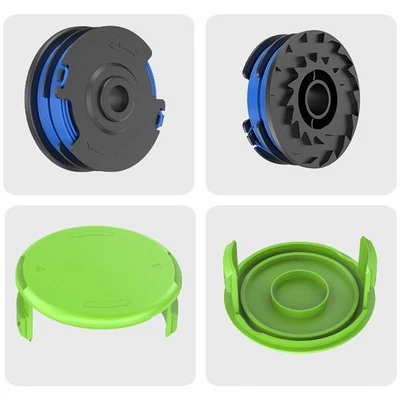 3PCS 7FT/8.3M Spool & 1PCS Covers For Greenworks 21212 21272 String Trimmer Part - Image 1 of 4
