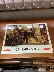On Early Shift Greenwood Signal Box British Railway Repro Tin Sign 40x30cm - Picture 1 of 6