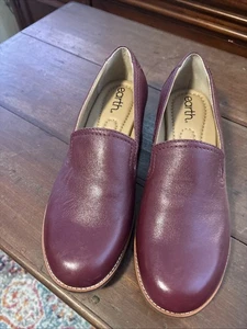 Earth Etedna Round Toe Casual Slip-on Flat Loafers Dark Red Womens 9M New No Box - Picture 1 of 7