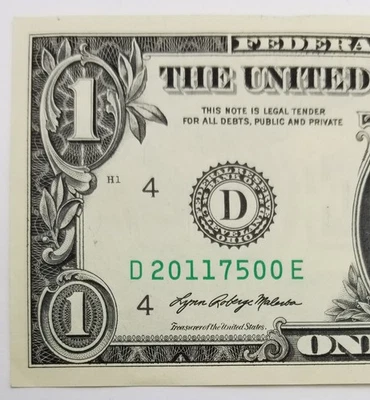 Birthday Anniversary Dollar July 5, 2011 & May 7, 11 Serial $1 Bill 2021 D Note - Image 1 of 4