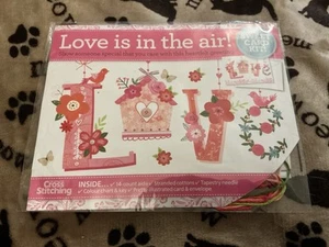 BN Love Is In The Air! Cross Stitch Sweet Card Kit - Picture 1 of 2