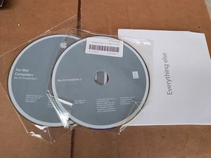 Apple iMac OS X 10.4.7 Install Discs 1 and 2 Vintage Mac Operating System AHT - Picture 1 of 2