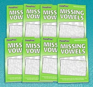 Penny Press Missing Vowels Pack 8 - Picture 1 of 2