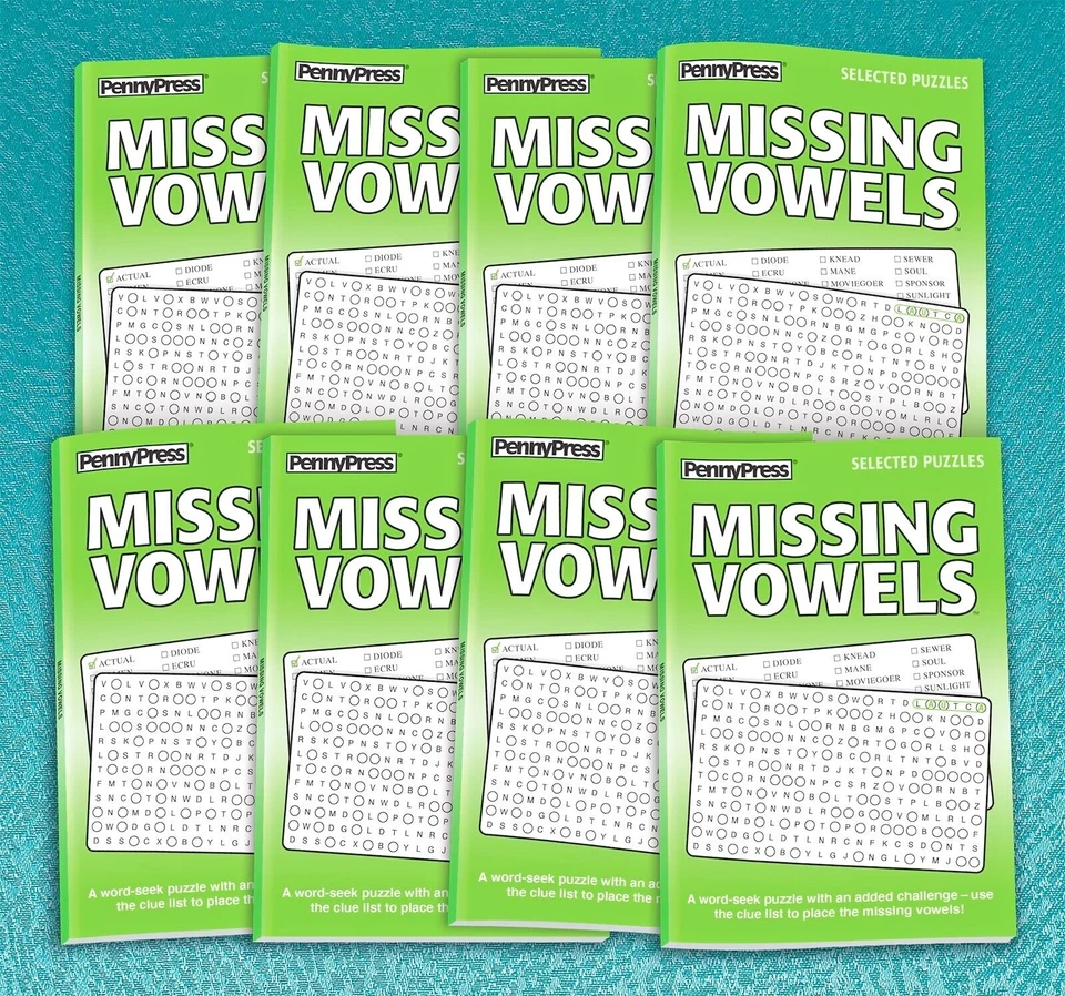 Penny Press Missing Vowels Pack 8 - Image 1 of 2