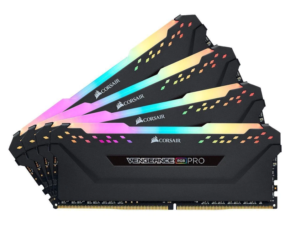 Corsair VENGEANCE RGB PRO 32GB (4x8GB) DDR4-3200 DRAM (CMW32GX4M4C3200C16)