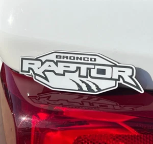 Dino Сlaws Raptor Engraved Acrylic Tailgate Car Emblem Badge Logo Ford Bronco - Picture 1 of 6