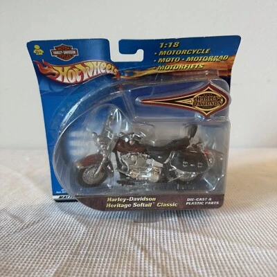 Hot Wheels 1:18 Die-Cast Harley-Davidson Heritage Softail Classic 2000 Mattel - Image 1 of 4