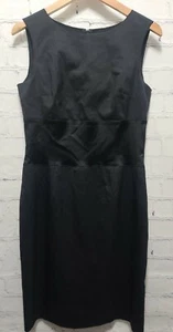 Dolce & Gabbana Womens Satin Black Sheath Dress Size 44,            c10 - Picture 1 of 11