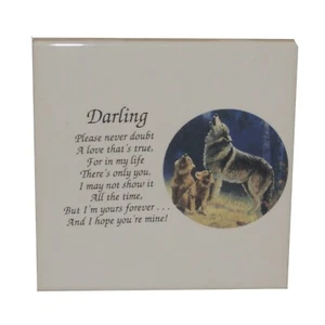 4" Darling Ceramic Tiles Set of 3 - Picture 1 of 3