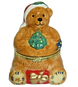 Mr. Christmas Santa Bear Music Trinket Box w/ Tree Children & Dog Jingle Bells - Picture 1 of 10