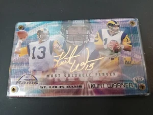 Authentic Images Kurt Warner 24K Gold Signature STL Rams Card 0993/3400 - Picture 1 of 12