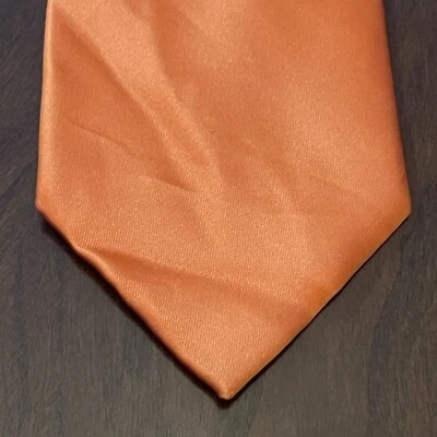 Geoffrey Beene Orange Hand Made 100% Polyester Men’s Neck Tie Made In China - Image 1 of 4