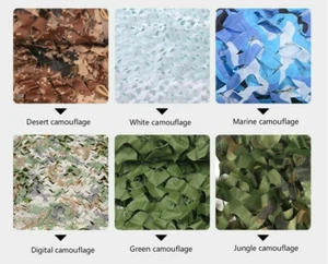 Camouflage Camo Armee grün Netz Netz Camping Militär Jagd Wald Blätter - Bild 1 von 18