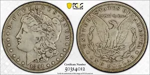 1891-O Morgan Silver Dollar PCGS VF20 - Picture 1 of 1