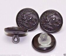 WWII USMC Brown plastic small 5/8in 16mm 24L buttons lot of 4 B45MC
