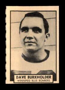 1962 Topps CFL #149 Dave Burkholder   EXMT/EXMT+ X2486301