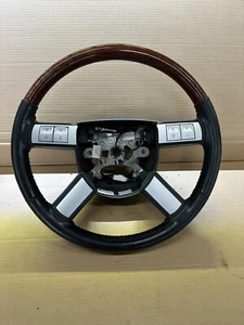 ✅⭐️ 2005-10 CHRYSLER 300 300C 300M LEATHER WRAPPED STEERING WHEEL W/ WOOD TRIM - Picture 1 of 9