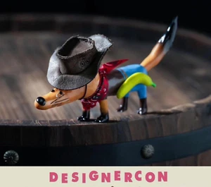 Dcon 2024 garbagetoyyyyy 垃圾玩具 Cowboy Fox 牛仔狐 Soft Vinyl toy, designer sofubi - Picture 1 of 13