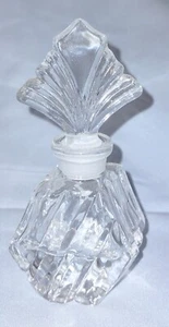 Vintage Glas Parfümflasche mit Stopfen 4 1/2 Zoll Groß - Bild 1 von 9