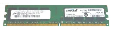 Micron MT16HTF25664AY-667A3 2GB DDR2-667MHZ PC2-5300U 240-PIN NON-ECC Memory - Image 1 of 2