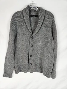 Daniele Blasi Pullover Wollmischung Cardigan Schalkragen gefleckt grau Herren Large - Bild 1 von 7
