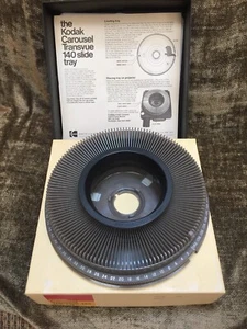 Vintage Kodak Carousel Transvue 140 Slide Tray W Original Box & Instructions - Bild 1 von 9