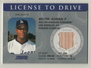 2003 Stadium Club License to Drive Adrian Beltre Dodgers Game Used Bat BV$10 - Picture 1 of 1