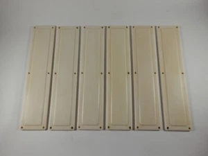 3x Pairs of Cream / Ivory Plastic Vintage Push Plate Finger Plates #2639 - Picture 1 of 8