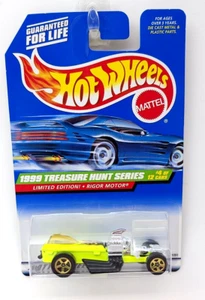 1999 HotWheels Treasure Hunt Rigor Motor Yellow 4/12 W/Protector case - Picture 1 of 6