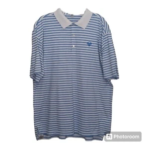 Peter Millar Shirt Men's Lg Striped Golf Polo Cotton Dadcore Athletic Apparel - Picture 1 of 12