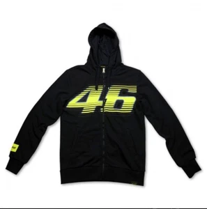 Official Valentino Rossi VR46 Hoodie Fleece Black - VRMFL 107604 - Picture 1 of 2