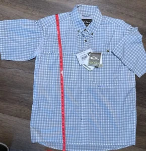 Drake Waterfowl Men’s FeatherLite Plaid Wingshooter SS ButtonDown Shirt Sz S NWT - Picture 1 of 8