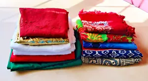 Variety Fabric Lot Assorted Size/Color/Pattern/ Material Textures - 5lb- 13oz - Picture 1 of 8