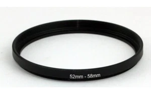 Step-Up Ring - 52mm to 58mm - For Filters Lens Hoods & More - 52-58mm - Picture 1 of 3