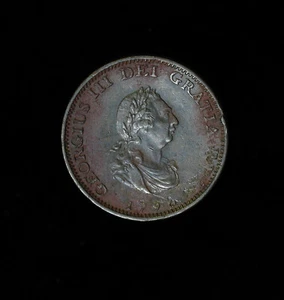 1799 Great Britain Farthing George III AU rust - Picture 1 of 2