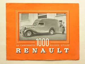 Prospectus Camion RENAULT 1000 KGS Non daté catalogue brochure camionnette - Picture 1 of 1