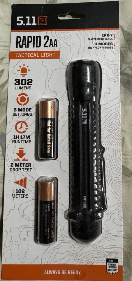 Linterna rápida táctica 5.11 2AA luz táctica artículo 53394 Foto 1 de 4