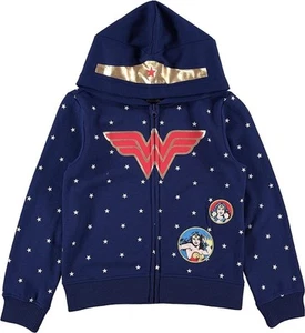 Mighty Fine Girls Wonder Woman Hoodie - Wonder Woman Cosplay Zip-Up Hoodie... - Picture 1 of 8