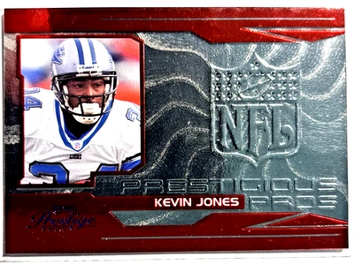 2007 Playoff Prestige Kevin Jones Prestigious Pros Red /750 #PP-5 Football Lions - Image 1 of 2