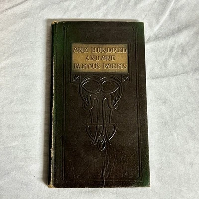 One Hundred and One Famous Poems by Roy Cook Revised Edition 1929 VTG HC - Image 1 of 4