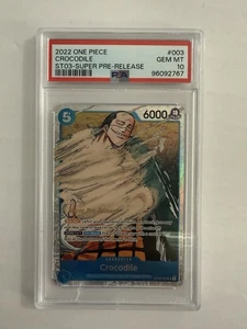 ST03-003 Crocodile Super Pre-Release One Piece Card Game PSA 10 GEM MINT - Picture 1 of 10