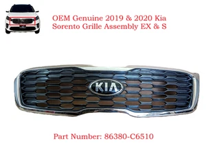 86380-C6510 OEM 2019-2020 Kia Sorento EX S Grill Grill W Emblem Glossy Gray - Bild 1 von 12