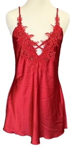 Mini abito slip cami pizzo raso Shirley of Hollywood vintage anni 90 taglia M lingerie - Foto 1 di 14