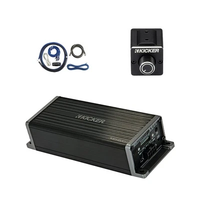 Kicker KEY200.4 200W 4-Channel  Auto-EQ Amplifier, Dual Bass Remote, Install Kit - Image 1 of 4