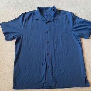 Tommy Bahama Herren XL Blau Kurzarm Hemd mit gespreiztem Kragen Knopfleiste Island Zone - Bild 1 von 7