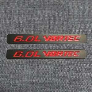 2Pcs 6.0L Vortec Emblems 3D Engine Badge Compatible with 1500 2500Hd Red  - Bild 1 von 4