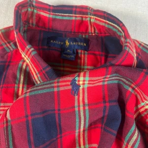 Polo Ralph Lauren Youth XL(18-20) Long Sleeve Button Down Plaid Preppy - Picture 1 of 6
