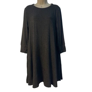 Workshop Republic Clothing Long Sleeve Crewneck Knit Knee Length Dress Large - Picture 1 of 8