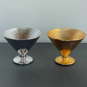 Coppia di tazze di sake oro e argento 24 kgp Mitsui Kinzoku inutilizzate 2 pezzi - Foto 1 di 9