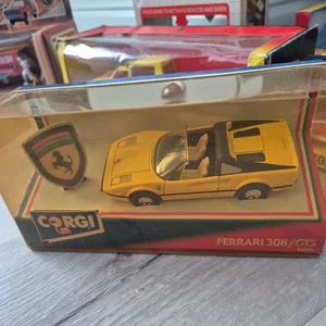 Corgi #94045 - Ferrari 308 GTS Yellow - With Car Badge & Original Box - Picture 1 of 8